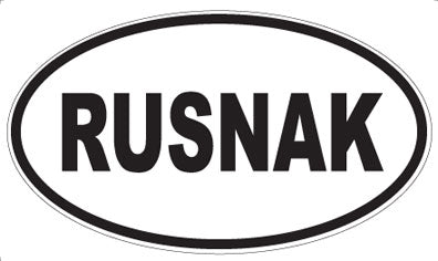 RUSNAK - Oval Sticker