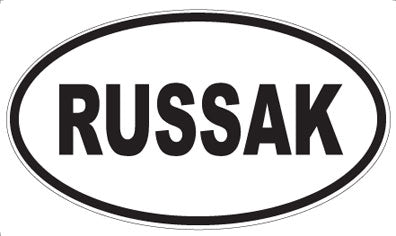 RUSSAK - Oval Magnet