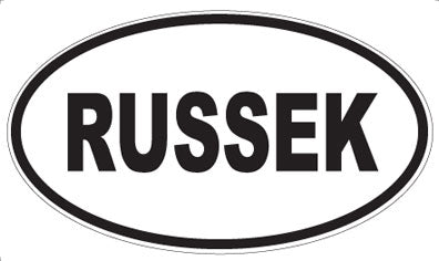 RUSSEK - Oval Sticker