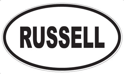 RUSSELL - Oval Sticker