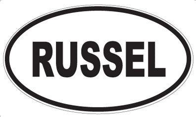 RUSSEL - Oval Magnet