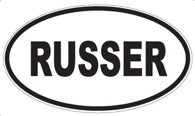 RUSSER - Oval Sticker