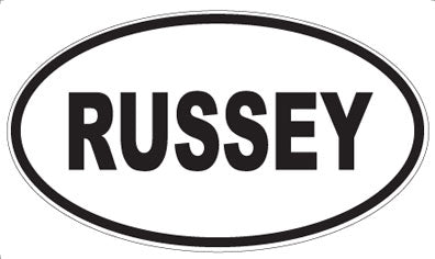 RUSSEY - Oval Magnet