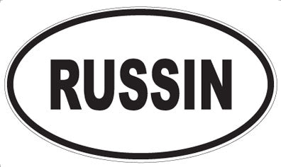 RUSSIN - Oval Magnet