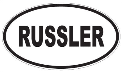 RUSSLER - Oval Sticker
