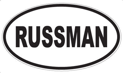 RUSSMAN - Oval Magnet