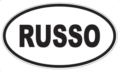 RUSSO - Oval Magnet