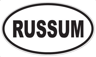 RUSSUM - Oval Magnet