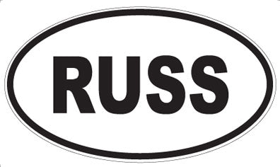 RUSS - Oval Magnet