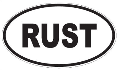 RUST - Oval Sticker