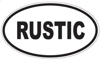 RUSTIC - Oval Sticker