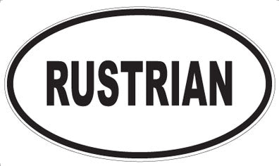 RUSTRIAN - Oval Magnet