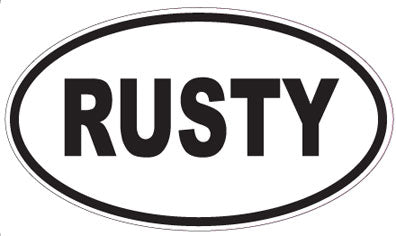 RUSTY - Oval Sticker