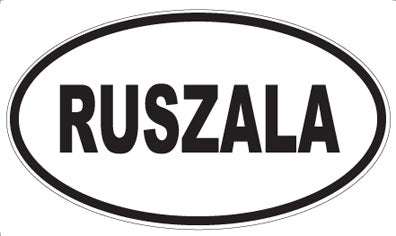 RUSZALA - Oval Sticker