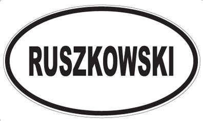 RUSZKOWSKI - Oval Magnet