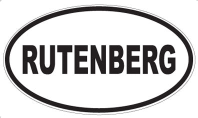 RUTENBERG - Oval Sticker