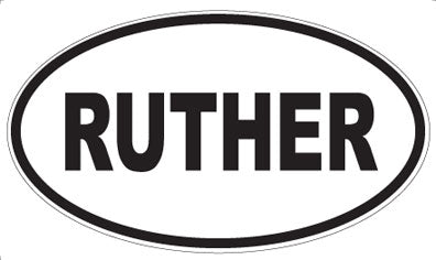 RUTHER - Oval Sticker
