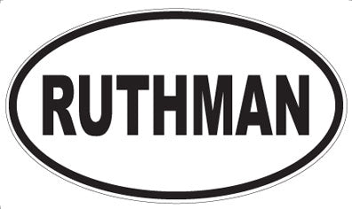 RUTHMAN - Oval Sticker