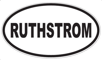 RUTHSTROM - Oval Sticker