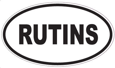 RUTINS - Oval Sticker