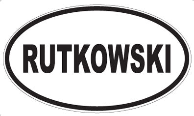 RUTKOWSKI - Oval Magnet