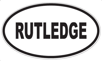 RUTLEDGE - Oval Sticker