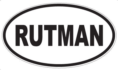 RUTMAN - Oval Sticker