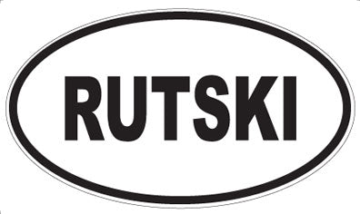 RUTSKI - Oval Sticker