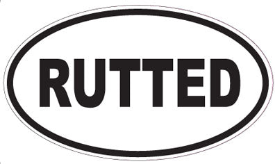 RUTTED - Oval Sticker