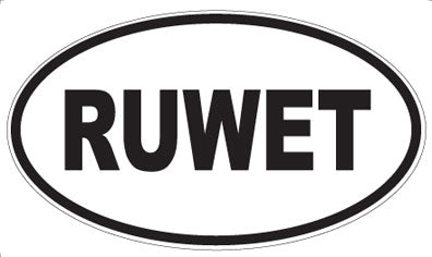 RUWET - Oval Sticker