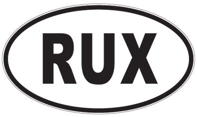 RUX - 3 Letter Initials Oval Sticker