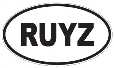 RUYZ - Oval Magnet