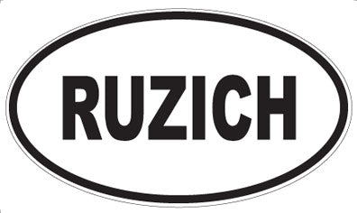 RUZICH - Oval Sticker