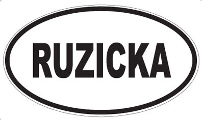 RUZICKA - Oval Sticker