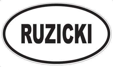 RUZICKI - Oval Sticker