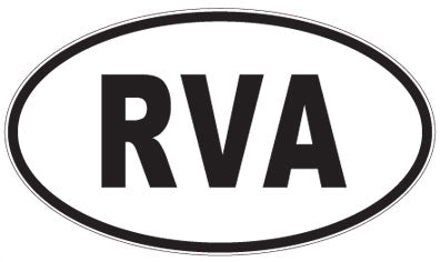 RVA - 3 Letter Initials Oval Sticker