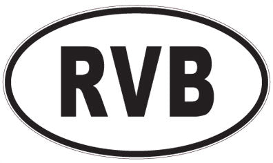 RVB - 3 Letter Initials Oval Sticker