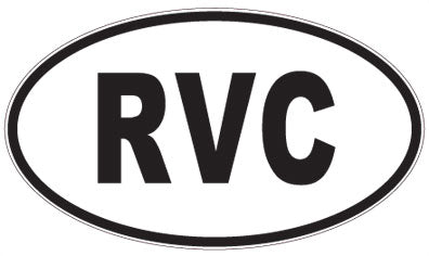 RVC - 3 Letter Initials Oval Sticker