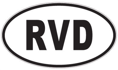 RVD - 3 Letter Initials Oval Sticker