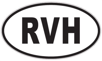 RVH - 3 Letter Initials Oval Sticker