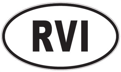 RVI - 3 Letter Initials Oval Sticker