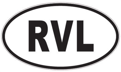 RVL - 3 Letter Initials Oval Sticker