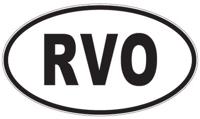 RVO - 3 Letter Initials Oval Sticker