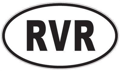 RVR - 3 Letter Initials Oval Sticker