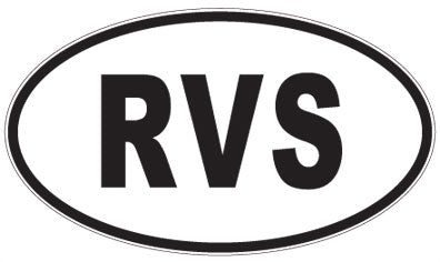 RVS - 3 Letter Initials Oval Sticker