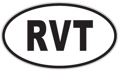 RVT - 3 Letter Initials Oval Sticker