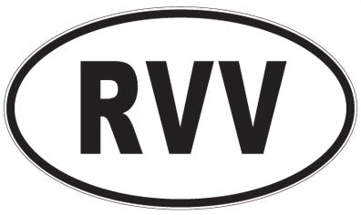 RVV - 3 Letter Initials Oval Sticker
