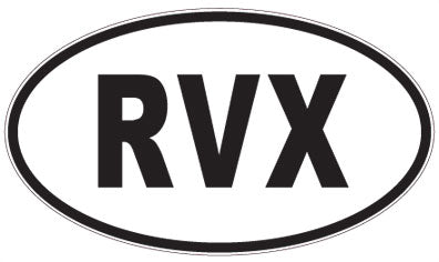 RVX - 3 Letter Initials Oval Sticker