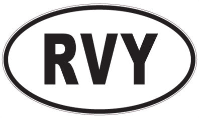 RVY - 3 Letter Initials Oval Sticker