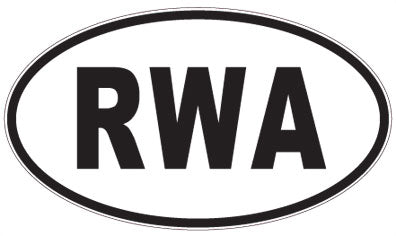 RWA - 3 Letter Initials Oval Sticker